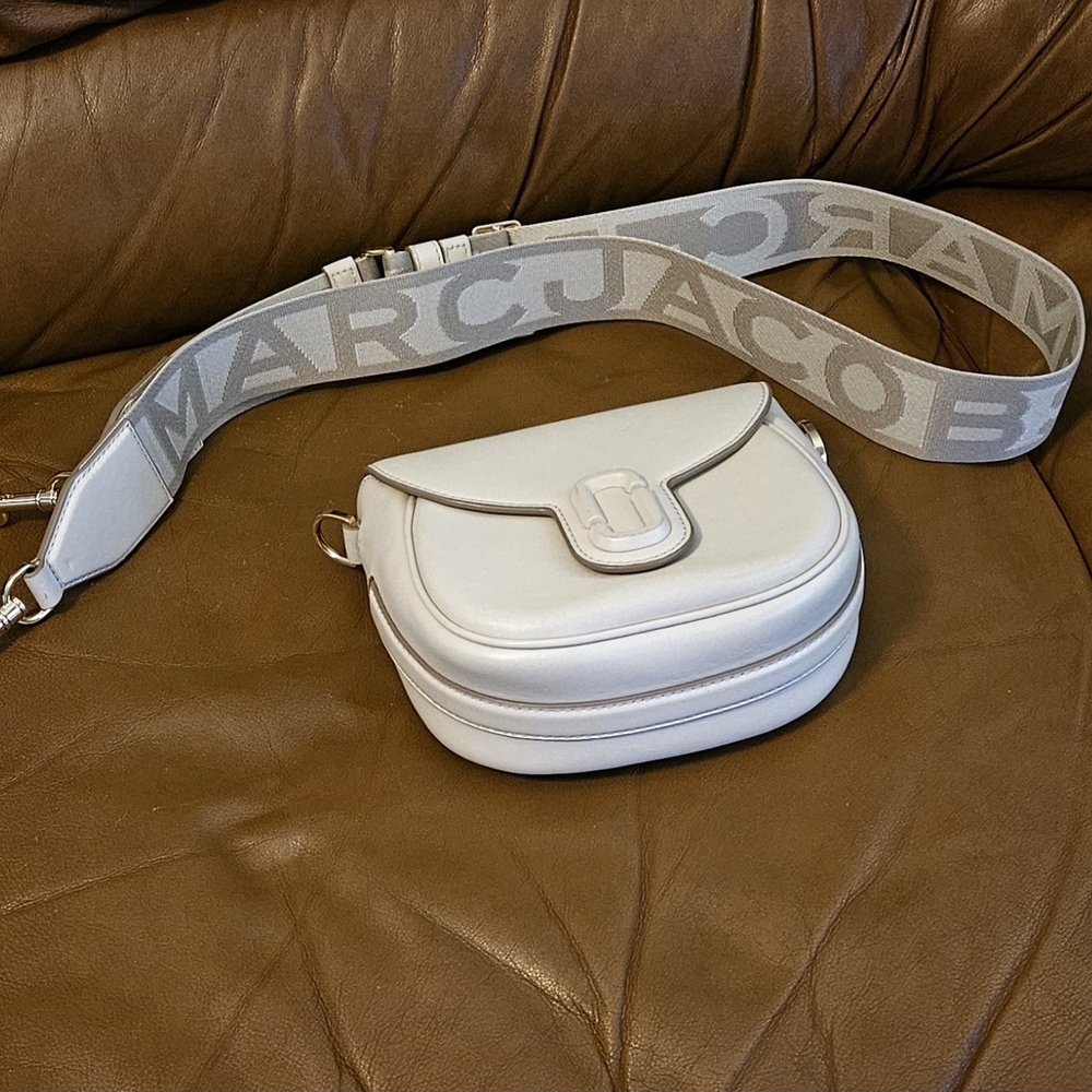 Women's Marc Jacobs Cream Leather Luxury Crossbody/Shoulder Bag (EXCELLENT) - Picture 13 of 16